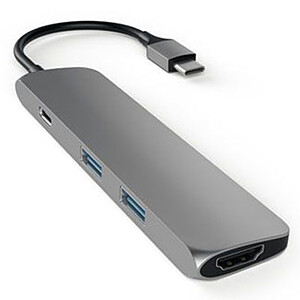 SATECHI Multiports Slim USB C Silver
