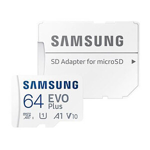 Samsung Samsung EVO Plus MicroSDXC 64 Go UHS I U1 V10 Classe 10 avec adaptateur