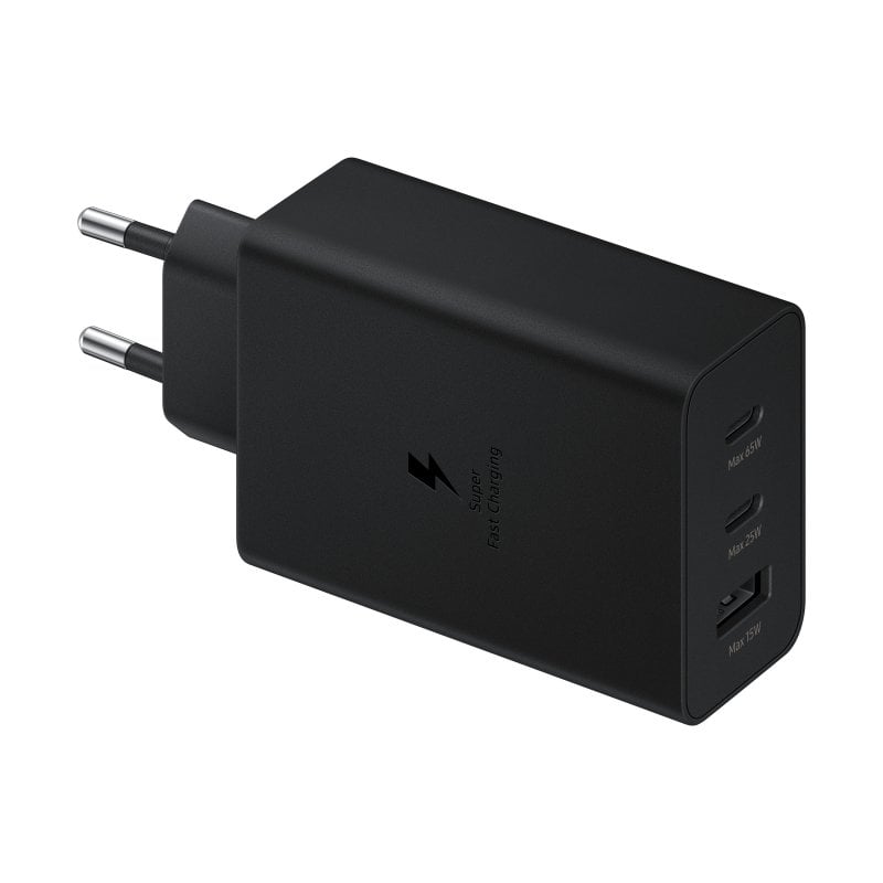 Samsung EP-T6530NBE Chargeur Mural 2x USB-C 1x USB 65W Black