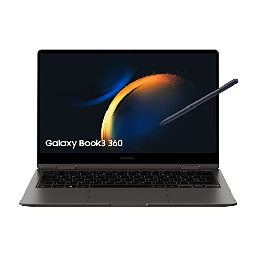 SAMSUNG Galaxy Book3 360 - Ordinateur Portable Convertible 13,3 WQXGA (Intel Core i5-1360P, 16 Go RAM, 512 Go SSD, Intel Iris XE, Windows 11) Graphite - Clavier QWERTY Espagnol