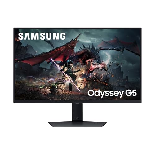Samsung Ecran PC Odyssey G50D 27’’ 180Hz, 1ms, Dalle Fast IPS, Résolution QHD 2560x1440, Contraste 1000 1, AMD FreeSync, Auto Source Switch , HDR400, Pied ajustable, DisplayPort, HDMI, LS27DG502EUXEN