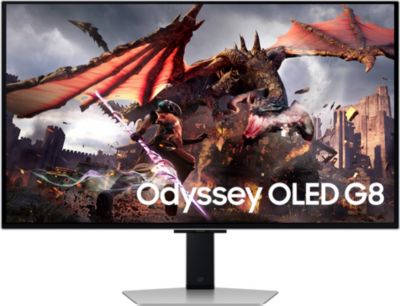 Samsung Écran PC Gaming Odyssey OLED G80SD 32'', 240Hz, 0,03ms, OLED, 4K UHD (3440x2160), 1000000 1, Ajustable en hauteur, pivotable, orientable, inclinable, LS32DG802SUXEN