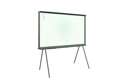 Samsung TV The Serif Vert 55 Pouces QLED TQ55LS01DB, Écran Certifié sans Reflets, Téléviseur Design 360°, Mode Ambiant , Smart TV, Technologies OTS Lite, Pieds Détachables Inclus