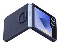 en silicone avec anneau Blue Nuit pour Galaxy Z Flip 7 FE