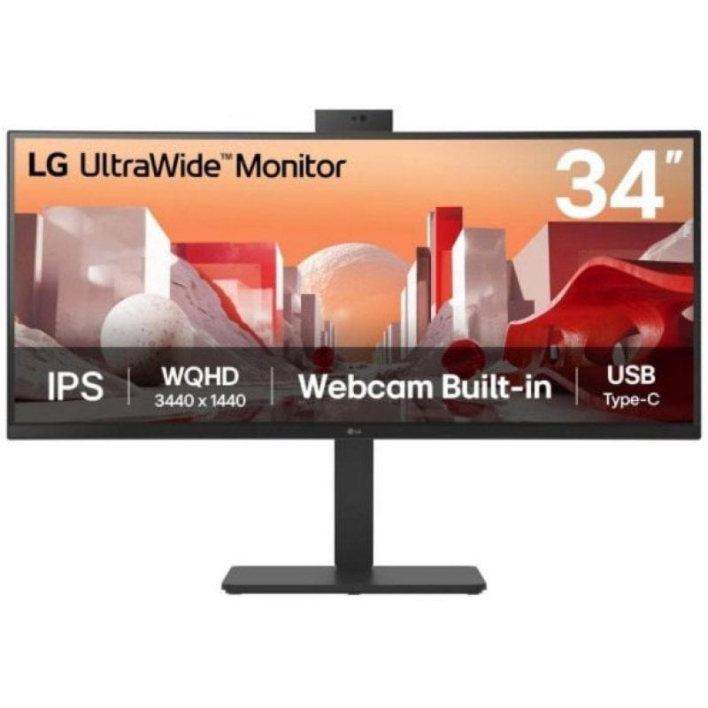LG Écran LG 34BA85QE-B 34 Wide Quad HD 3440 x 1440 LCD Courbe Black