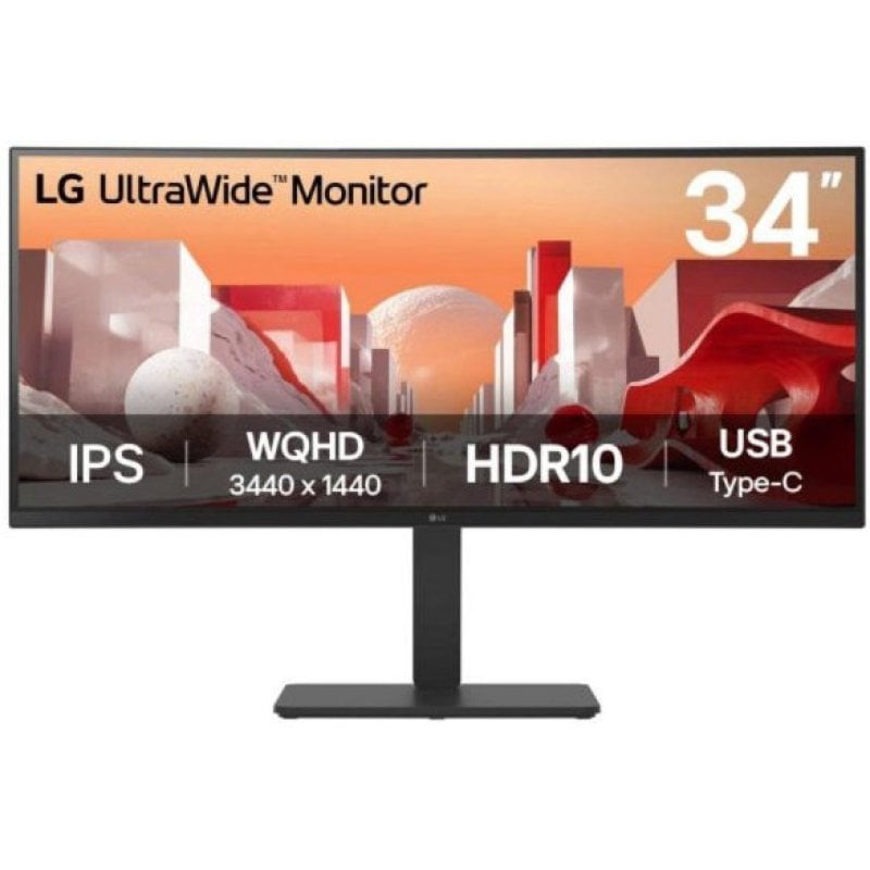 LG Moniteur LG 34BA75QE-B 34 Wide Quad HD 3440 x 1440 IPS Courbe 5 ms Black