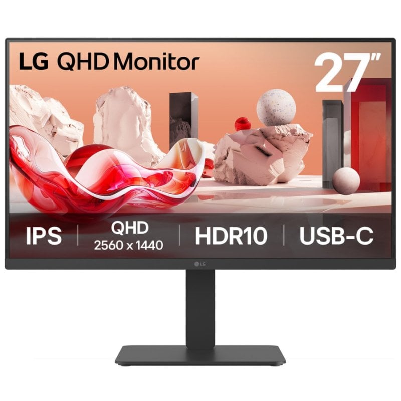 LG Moniteur LG 27BA65QB 27 QHD 2560x1440 100Hz IPS Flicker-Free