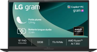 Ordinateur portable LG Gram 15Z80T G AU88F Copilot
