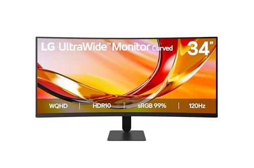 LG UltraWide34U601B-B.AEUQ | Série U6 (2026) | 34'' (86 cm) | Moniteur Ultrawide VA 21 9 | 120Hz | 5ms (GtG) | Résolution WQHD 3440x1440 | sRGB 99 | 1800R | AMD FreeSync™ Premium