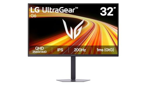 LG Moniteur Gaming Ultragear™ 32G620B-B.AEU | Série G6 (2026) | 32 Pouces | Moniteur IPS 16 9 | 200Hz | 1ms (GtG) | QHD 2560x1440 | sRGB 99 | AMD FreeSync Premium™ et NVIDIA G-Sync™