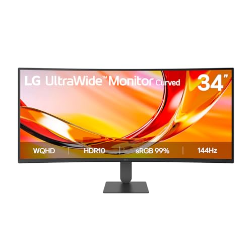 LG UltraWide34U640B-B.AEU | Série U6 (2026) | 34'' (86 cm) | Moniteur Ultrawide VA 21 9 | 144Hz | 5ms (GtG) | Résolution UWQHD 3440x1440 | sRGB 99 | 1800R | AMD FreeSync™ Premium