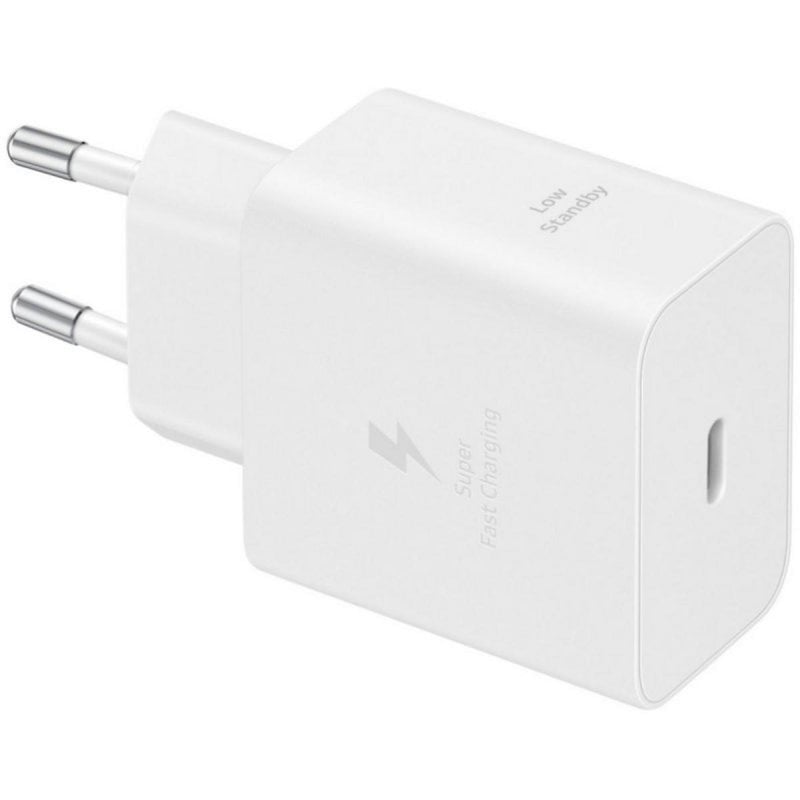 Samsung Chargeur USB-C Samsung 45 W Ultra Rapide White GaN avec Câble 1,8 m Sécurité Avancée