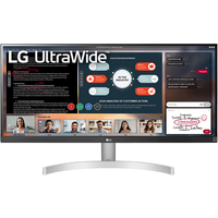 LG UltraWide 29WN600 W Moniteur 29 format 21 9 ultra large dalle IPS resolution UWFHD 2560x1080 5ms GtG 75Hz HDR 10 sRGB 99 AMD FreeSync inclinable haut parleurs integres
