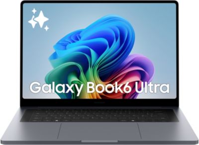 Samsung Galaxy Book6 Ultra 16 , PC Portable IA, Processeur Intel Core Ultra 7, Mémoire 32 Go RAM, 1 to SSD, NVIDIA RTX 5060 GPU, Écran Tactile Dynamic AMOLED 2X, Autonomie Très Élevée, Anthracite