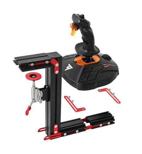 J-Pein The Steel Support de Bureau pour Les systèmes de Joystick, accélérateur et hotas. Prend entièrement en Charge Presque Tous Les appareils de contrôle de la Carte SIM de vol. (Non Inclus)