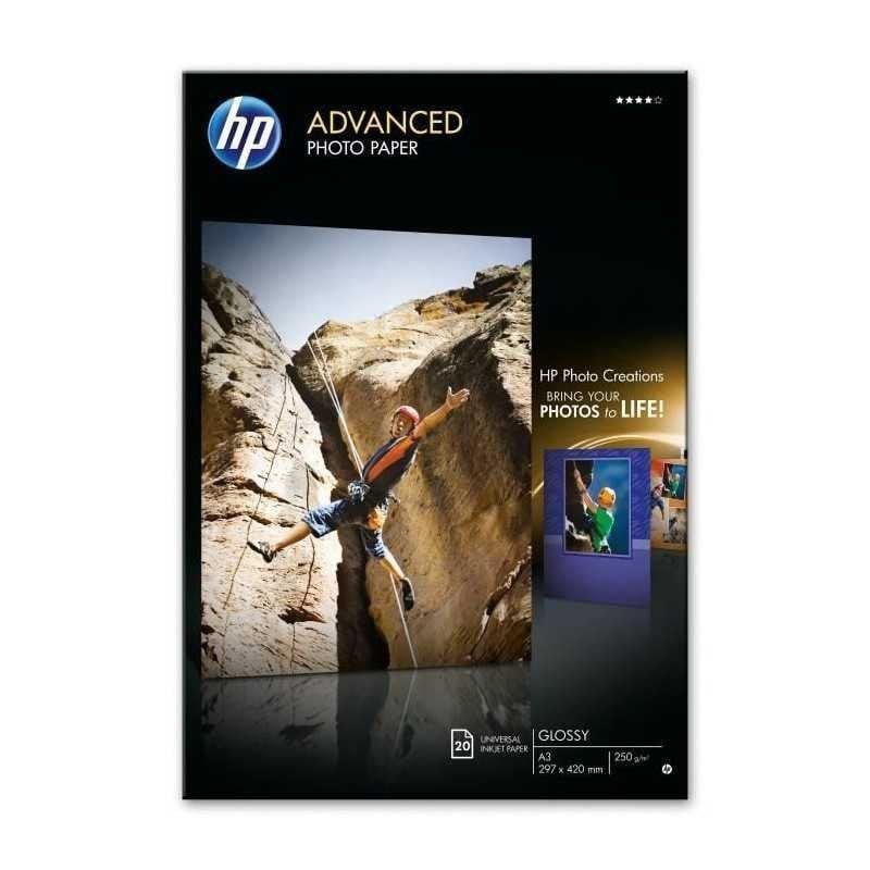 HP Papier Photo HP Advanced Glossy A3 250 g m² 20 feuilles Impression Jet d'encre