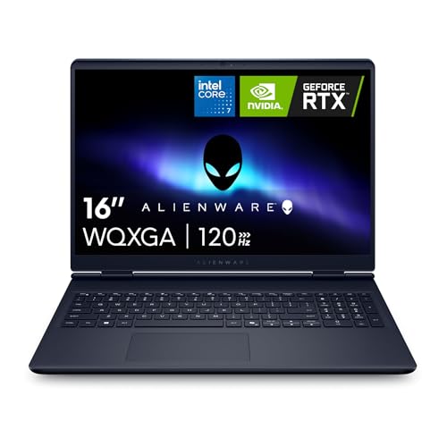 Alienware Ordinateur Portable 16 Aurora AC16250-16, écran WQXGA 16 10, Intel Core 7-240H Series 2, 16 Go de RAM DDR5, 1 to SSD, NVIDIA GeForce RTX 5060 8 Go GDDR7, Windows 11 Home, Service sur site