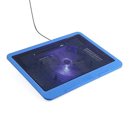 Support de refroidissement pour ordinateur portable, support de ventilateur pour base de refroidisseur USB pour ordinateur portable avec LED bleue pour ordinateur portable 12-14 pouces(Bleu)