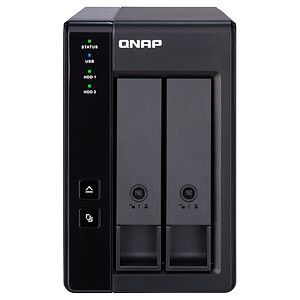 QNAP Disque Dur Externe QNAP 2 Baies USB-C 3.2 Gen 2 RAID TR-002