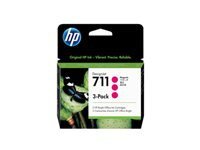 HP 711 - pack de 3 - magenta - original - DesignJet - cartouche d'encre