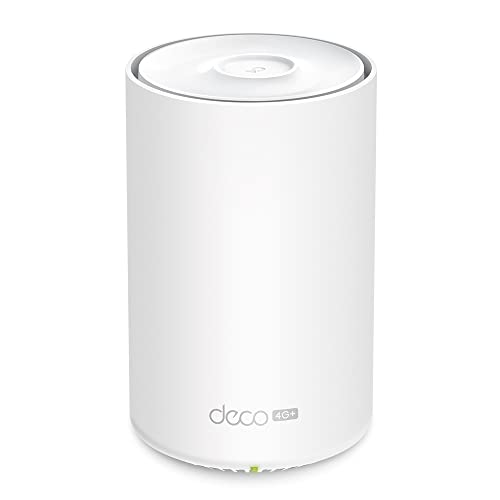 TP-Link Deco X1500-4G, routeur 4G CAT6 avec carte SIM, Wi-Fi 6 Mesh, Dual Band AX1500, Seamless Roaming, 3 ports Gigabit Ethernet, contrôle parental, 1 pièce, couverture jusqu'à 190 m2, compatible
