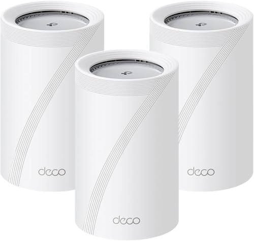 TP-Link WiFi 7 Mesh BE9300 Tri-Bande, 2 Ports 5Gbps, Port 2.5Gbps, MLO, Itinérance Transparente, Contrôle Parental, Compatible avec Toutes Les Box Fibre, WPA3, Deco BE65 Pro(3-Pack)