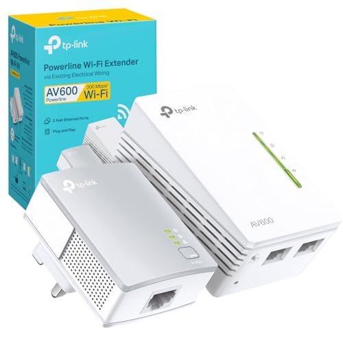 TP-Link TL-WPA4221 KIT AV600 Adaptateur CPL Kit d'extension WiFi, WiFi N300, Ports Ethernet, Adaptateur Powerline TP-Link Powerline, adaptateurs réseau CPL, Plug Play