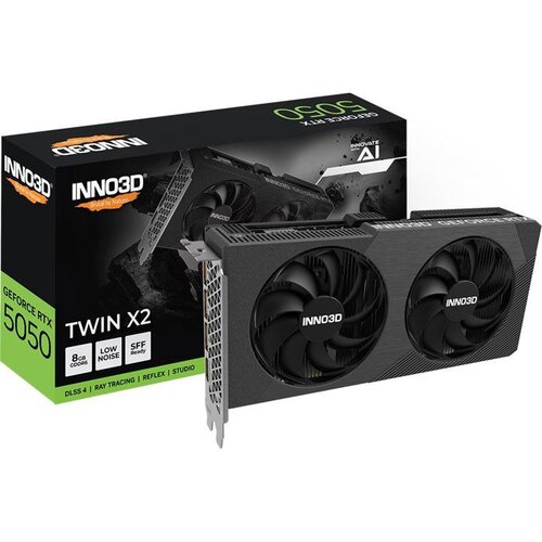 Inno3d Tarjeta Gráfica INNO3D GeForce RTX 5050 TWIN X2 8GB GDDR6 Reflex 2 RTX AI DLSS4