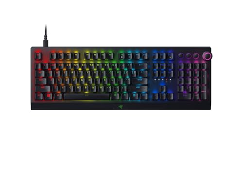 Razer BlackWidow V3 Pro (commutateur Vert) – Clavier de Jeu mécanique sans Fil Pleine Hauteur (commutateurs mécaniques à clic, éclairage Chroma RVB, Repose-Poignets, Bluetooth, USB-C), Disposition