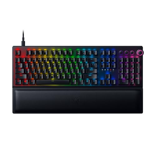 Razer BlackWidow V3 Pro (Green Switch) – Clavier de Jeu mécanique sans Fil (commutateurs mécaniques à cliquer, RVB Chrome, Repose-Poignets, Bluetooth, USB-C) QWERTZ DE-Layout | Noir