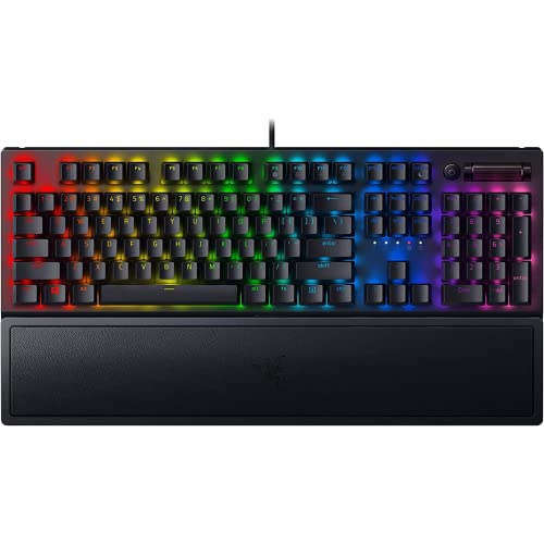 Razer BlackWidow V3 Clavier de jeu mécanique commutateurs mécaniques verts - Tactile et clic - Éclairage Chroma RGB - Facteur de forme compact - Fonctionnalité macro programmable, noir classique