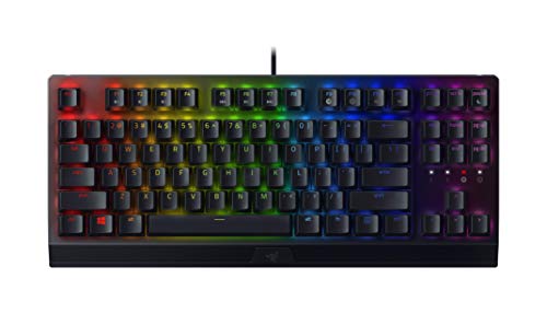 Razer BlackWidow V3 Tenkeyless (Switches Jaunes) - Clavier Gamer Mécanique Compact (Switches Mécaniques Silencieux, Format Tenkeyless, Touches Programmables) Clavier US | Noir