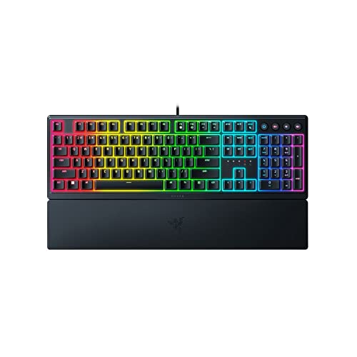 Razer Ornata V3, Clavier Gaming à Membrane mécanique avec revêtement UV (Repose-Poignet magnétique Soft-Touch 10 Zones d'éclairage Razer Chroma RVB), UK-Layout, Noir