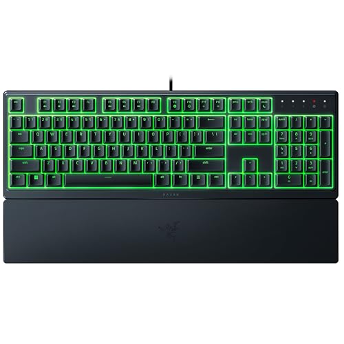 Razer Ornata V3 X - Clavier Gamer à Profil Bas (Switches à Membrane Silencieux, Repose-Poignet Ergonomique, RGB Chroma, Touches en ABS Vernies aux UV) Clavier US | Noir