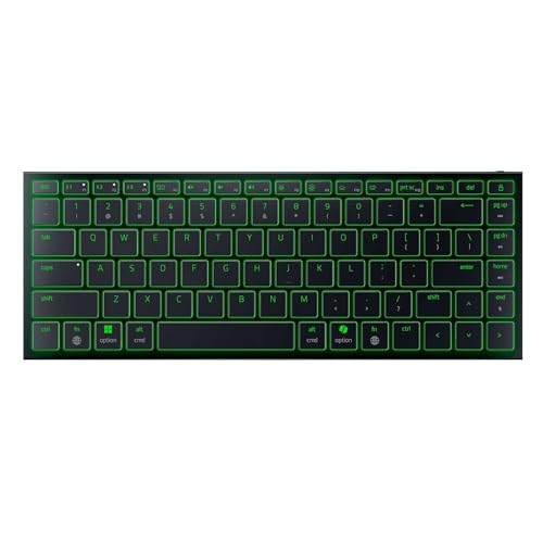 Razer Joro Portable Keyboard - Clavier Portable sans Fil Rétroéclairé Compact - Bluetooth - WiFi - à Profil Bas - USB-C - Compatible Apple macOS iOS - PC Windows - Clavier US QWERTY | Noir