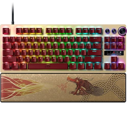 Razer Huntsman V3 Pro Tenkeyless Counter-Strike 2 Dragon Lore - Clavier PC e-Sport TKL Optique analogique sans pavé numérique - Snap Tap - Rapid Trigger - Clavier QWERTY US | Dragon Lore