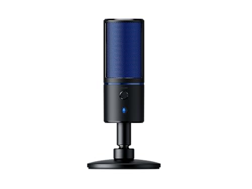 Razer Seiren X for Playstation - Microphone condensateur USB pour Le Streaming sur PS4 et PS5 (Compact avec Amortisseur de Chocs, directivité supercardioïde, Bouton de sourdine) Noir