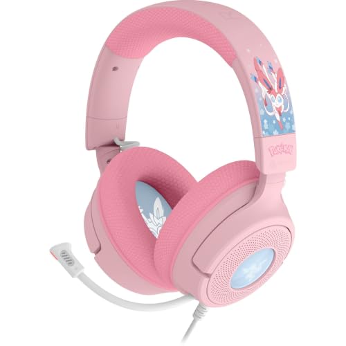 Razer Kraken V4 X Pokémon Sylveon - Casque Gaming Filaire USB - Haut-parleurs Triforce de 40 mm - Microphone cardioïde rétractable - Son Surround - Chroma RGB