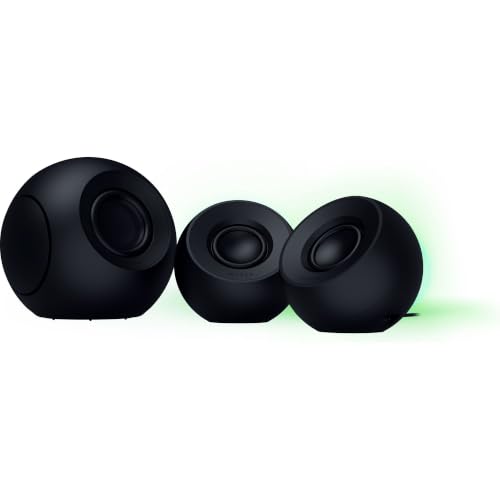 Razer Mako - Enceintes de Bureau RGB avec Caisson de Basses Compact - Haut-parleurs Large Bande de 2,75 Pouces - Son Surround 7.1 - Bluetooth et câble | Noir