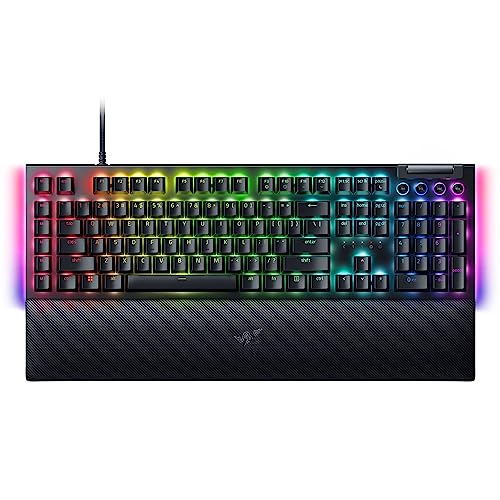 Razer BlackWidow V4 - Clavier Gaming mécanique avec Chroma RGB (Switches mécaniques Jaunes, 6 Touches macros dédiées, Touches ABS à Double Injection) US-Layout | Noir