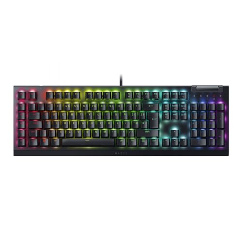 Razer BlackWidow V4 X (Green Switch) – Clavier de Jeu mécanique Chroma RVB (commutateurs mécaniques à clic, 6 Touches Macro dédiées, Touches ABS Doubleshot) Disposition Britannique | Noir