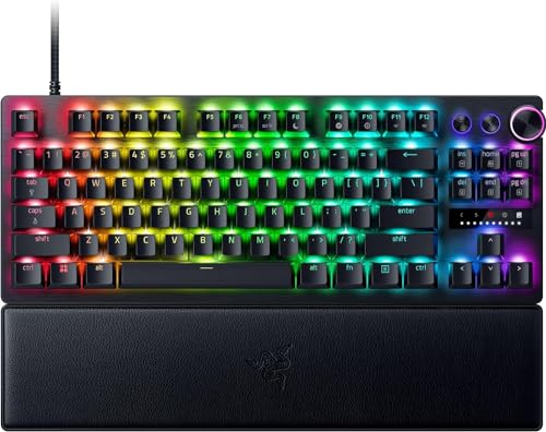 Razer Huntsman V3 Pro TKL (Switches Analog) - Clavier Gamer Tenkeyless (Switches Optiques Analogiques réglables de 0,1 à 4,0mm, Déclenchement Rapide, Touches en PBT Doubleshot) Clavier QWERTY | Noir