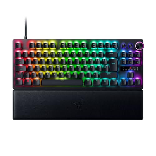 Razer Huntsman V3 Pro Tenkeyless TKL Clavier analogique Esport Optique avec Verrouillage à cliquet et Mode de déclenchement Rapide (personnalisations intégrées, molette Multifonction et Boutons de