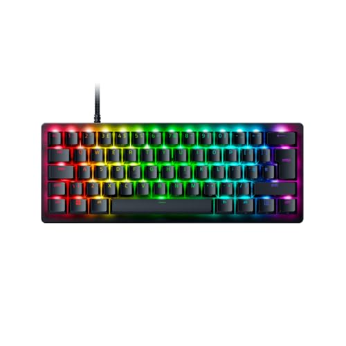 Razer Huntsman V3 Pro Mini Clavier Optique 60 analogique Esports avec Bouton Pression et Mode déclenchement Rapide (réglages Rapides intégrés, Cadran Multifonction et Boutons de Commande dédiés)