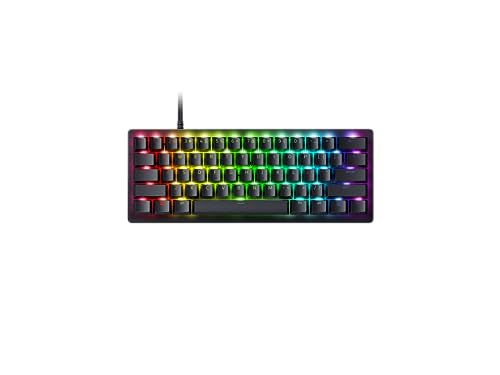 Razer Huntsman V3 Pro Mini - Clavier Optique Analogique 60 pour Esport - Tire Rapide (Presse Rapide, Réglages Intégrés Rapides, Volant Multifonction) Disposition SE | Noir