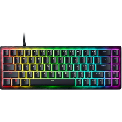 Razer Huntsman V3 HE Magnetic Mini 65 8KHz - Clavier Gaming e-Sport magnétique avec Effet Hall - Snap Tap - HyperPolling 8 000 Hz - Priorité Double Frappe - PC | Clavier AZERTY FR