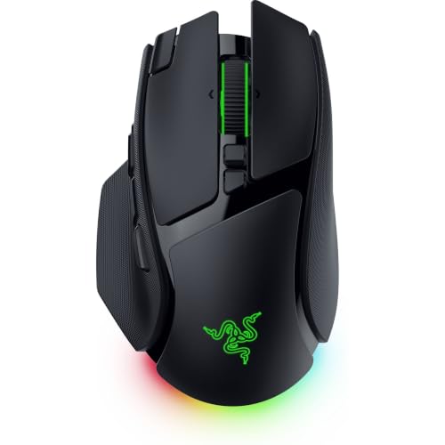 Razer Basilisk V4 Pro - Souris de Jeu Ergonomique sans Fil entièrement Personnalisable - Capteur Optique de 50 000-14 Commandes Personnalisables - Jusqu'à 200 Heures d'autonomie - PC Mac | Noir