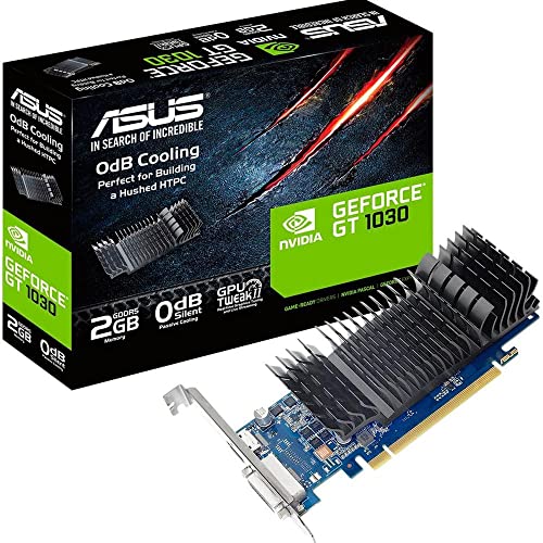ASUS GT1030-2G-CSM GeForce GT 1030 2Go GDDR5 - Cartes graphiques (GeForce GT 1030, 2 Go, GDDR5, 64 bit, 1920 x 1080 pixels, PCI Express 3.0)