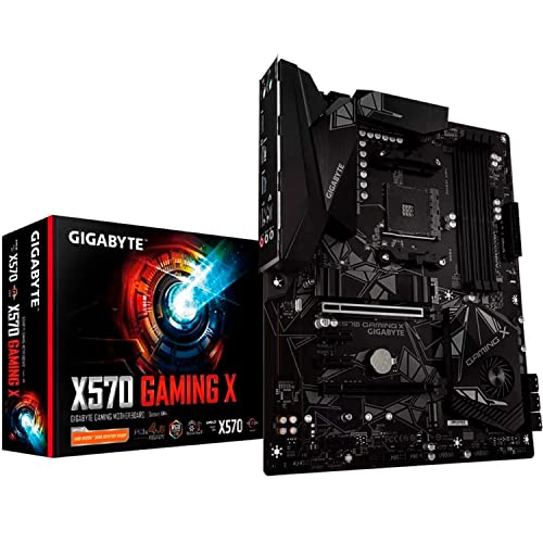 GIGABYTE X570 Gaming X (AMD Ryzen 3000 X570 ATX PCIe4.0 DDR4 USB3.1 Realtek ALC887 HDMI 2.0B RGB Fusion 2.0 Realtek GbE 8118 LAN Carte mère Gaming