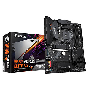 Gigabyte Carte mère GIGABYTE B550 AORUS ELITE V2 B550 Socket AM4 DDR4 ATX 2.5GbE M.2 RGB